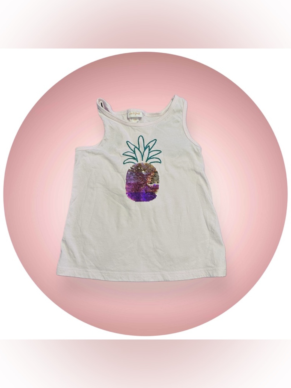 Pineapple Sequin Racerback Tank Girls 8